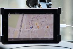 Navigation im Testfahrzeug