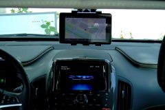 Cockpit des Testfahrzeugs