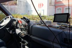 Interior of the ITS-equipped emergency vehicle